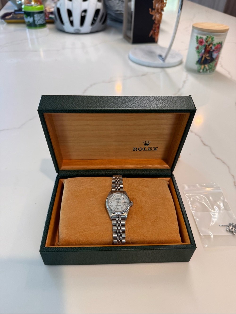 Rolex Datejust Ladies Steel 24mm Mother of Pearl Diamond Dial - Picture 9 of 10